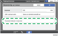 Illustrasjon av betjeningspanelet