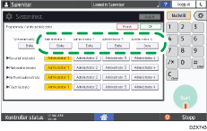 Illustrasjon av betjeningspanelet