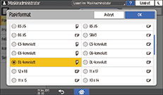 Illustrasjon av betjeningspanelet