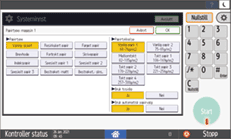 Illustrasjon av betjeningspanelet