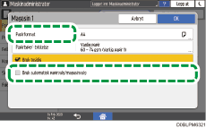 Illustrasjon av betjeningspanelet