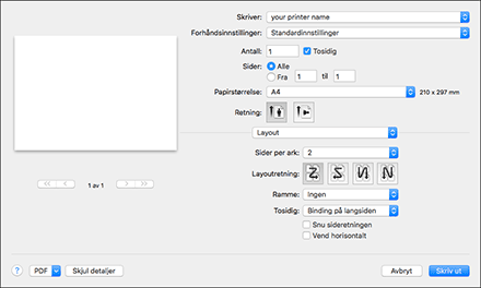 Illustrasjon av driverskjerm