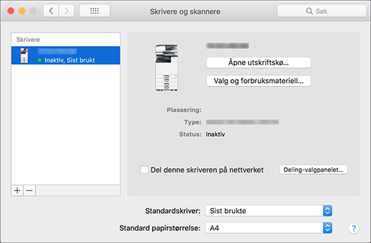Illustrasjon av driverskjerm