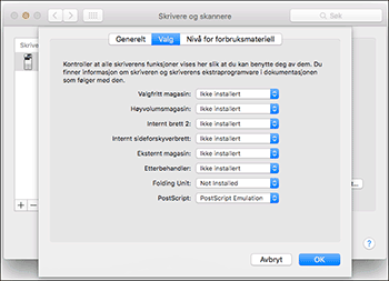 Illustrasjon av driverskjerm