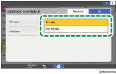 Afbeelding van bedieningspaneel