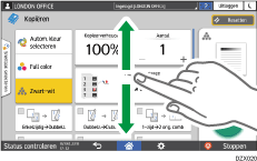 Afbeelding van bedieningspaneel