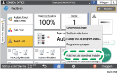 Afbeelding van bedieningspaneel