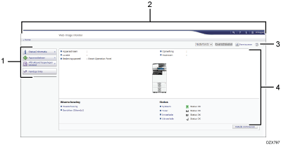 Schermafbeelding van internetbrowser (afbeelding met genummerde items)