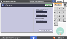 Afbeelding van bedieningspaneel