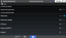 Afbeelding van bedieningspaneel