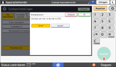 Afbeelding van bedieningspaneel