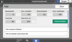 Afbeelding van bedieningspaneel