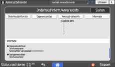 Afbeelding van bedieningspaneel