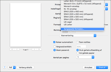 Afbeelding van bedieningspaneel
