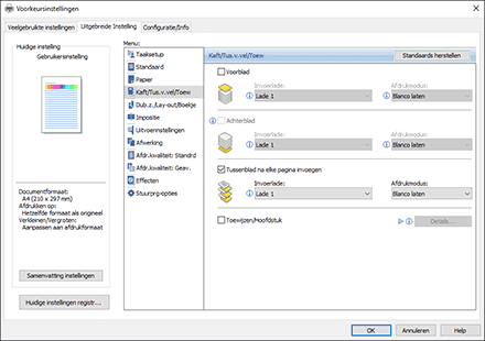 Afbeelding van bedieningspaneel