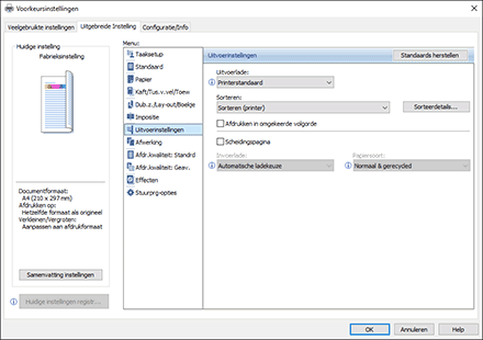 Illustratie stuurprogrammascherm