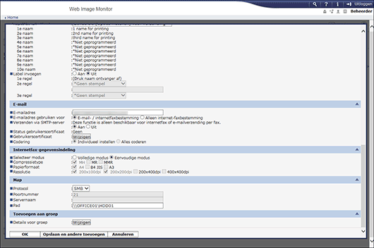 Afbeelding internetbrowserscherm