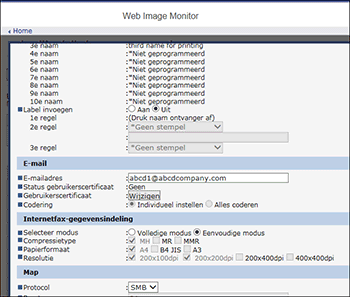 Afbeelding internetbrowserscherm