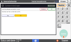 Afbeelding van bedieningspaneel