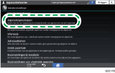 Afbeelding van bedieningspaneel