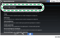 Afbeelding van bedieningspaneel