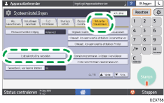 Afbeelding van bedieningspaneel