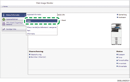 Afbeelding internetbrowserscherm