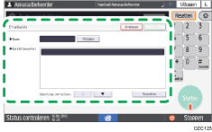 Afbeelding van bedieningspaneel