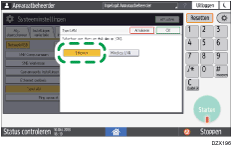 Afbeelding van bedieningspaneel