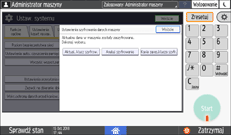 ilustracja ekranu panela operacyjnego