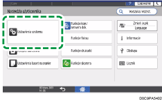 ilustracja ekranu panela operacyjnego