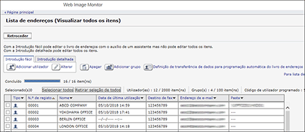 Ilustração do ecrã do web browser