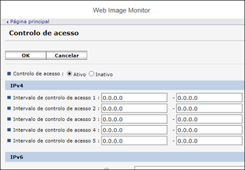 Ilustração do ecrã do web browser