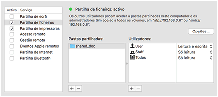 Ilustração do ecrã do sistema operativo