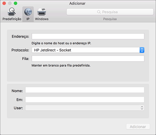 Ilustração do ecrã do driver