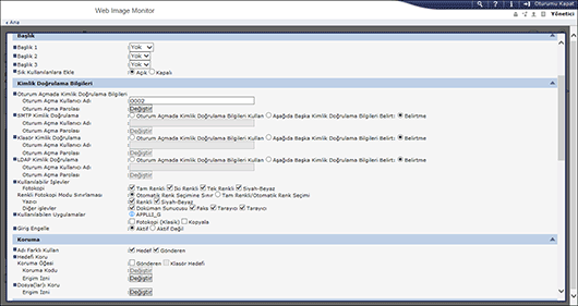 Ağ tarayıcısı ekranı resmi