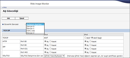Ağ tarayıcısı ekranı resmi