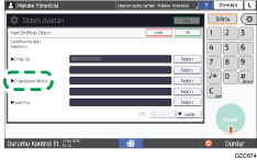 İşletim paneli ekran görseli