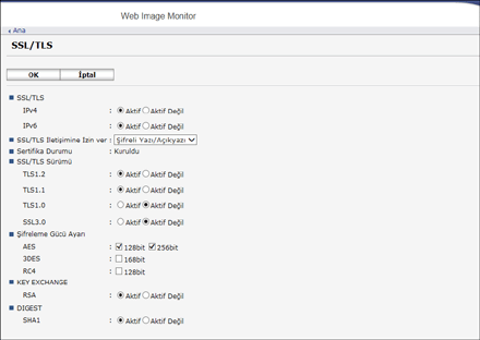 Ağ tarayıcısı ekranı resmi