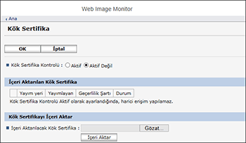 Ağ tarayıcısı ekranı resmi