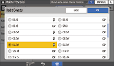 İşletim paneli ekran görseli