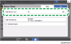 İşletim paneli ekran görseli