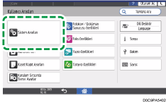 İşletim paneli ekran görseli