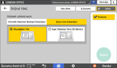İşletim paneli ekran görseli