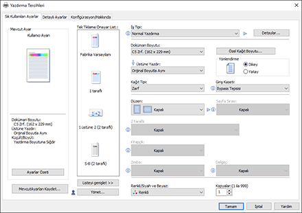 Sürücü ekranı gösterimi