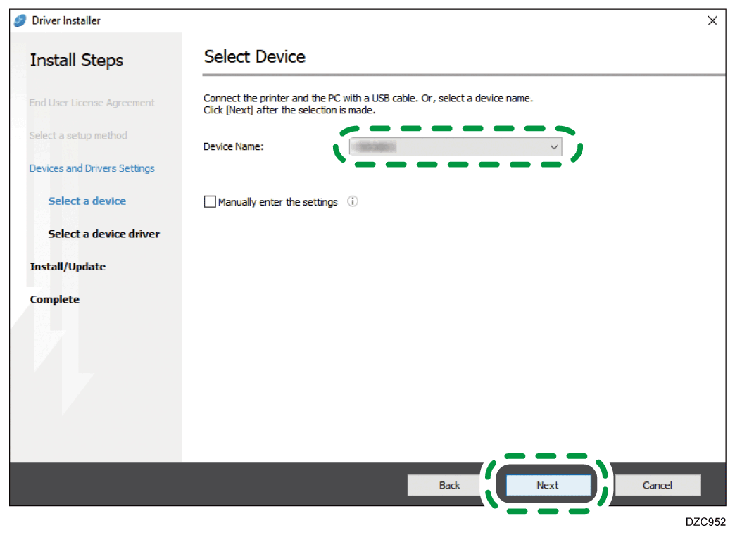 Driver screen illustration