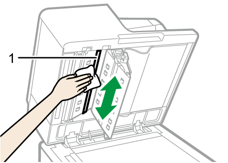 One-pass duplex scanning ADF illustration numbered callout illustration