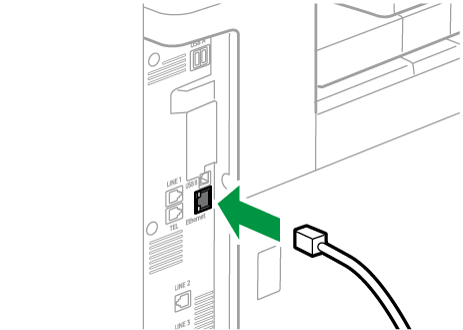 illustration of connecting Ethernet cable
