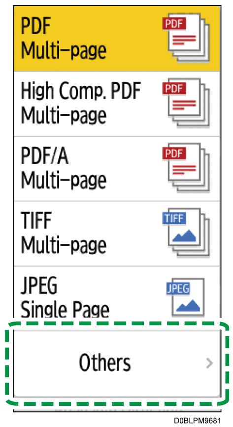 Operation panel screen illustration