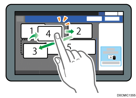 Operation panel screen illustration
